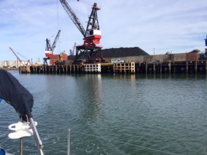 The port of Richmond with its oil tankers