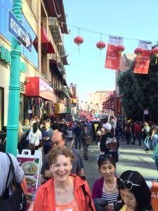 Me walking through p China town as they prepped for the parade