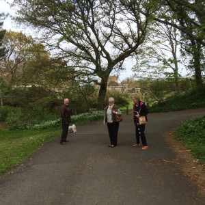 The grounds at Culzean with my cousin, his wife and Mom