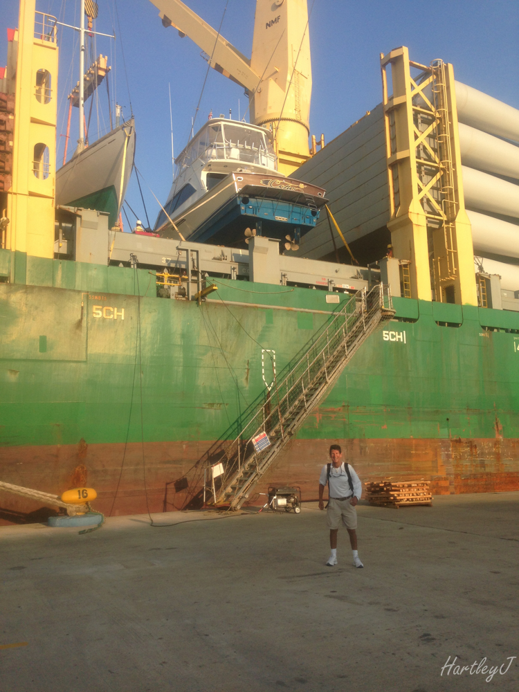 Boats on our transport ship